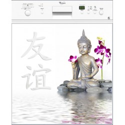 Sticker lave vaisselle Bouddha Zen ou magnet lave vaisselle