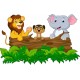 Stickers enfant animaux Jungle Savane