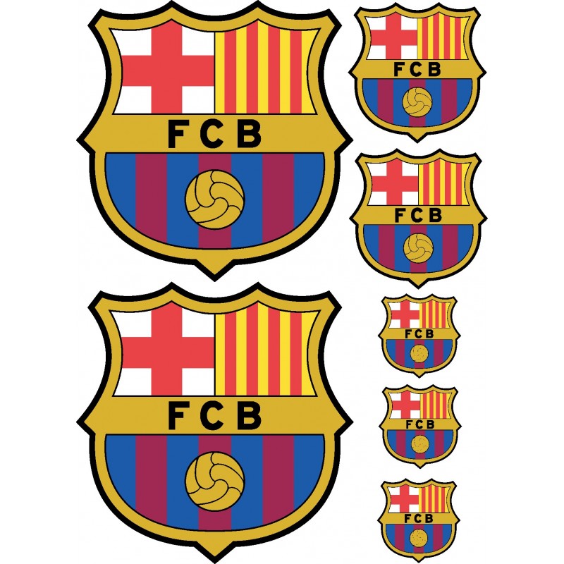 Sticker autocollant foot Fc Barcelone Dimensions de 10 cm à 130cm de hauteur 