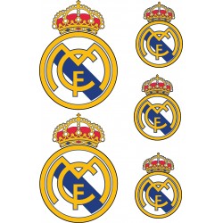 Stickers Real de Madrid - 5 autocollants Real Madrid 42x29cm