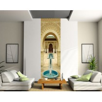 Sticker mural grand format fontaine