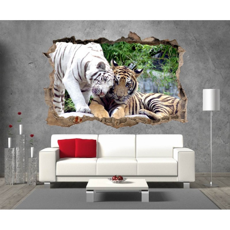 71 x 51cms-Idéal Pour N'importe Quelle Pièce Decal Tigres Tête Wall Art Autocollant murale
