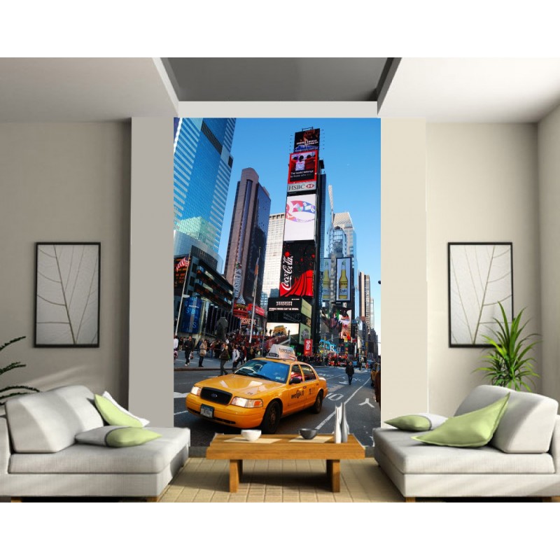 Sticker mural géant New York Taxi 140x220cm réf 149 