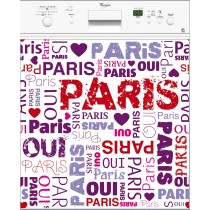 Sticker lave vaisselle I love Paris ou magnet lave vaisselle