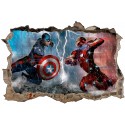 Stickers enfant 3D Captain américa VS Iron Man 
