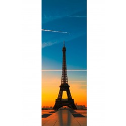 Sticker porte trompe l\'oeil Tour Eiffel