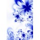 Sticker frigidaire Fleur Bleu