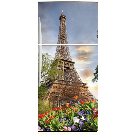 Sticker frigo électroménager déco cuisineTour Eiffel 70x170cm