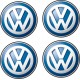 4 stickers autocollants Logos Emblème Volkswagen 5x5cm