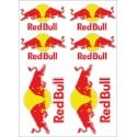 1 Planche de 6 Stickers- Autocollants Red Bull