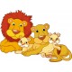 Sticker enfant Famille Lion