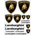 1 Planche de 16 Stickers- Autocollants Lamborghini