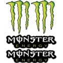 4 Stickers- Autocollants Monster Energy Géant
