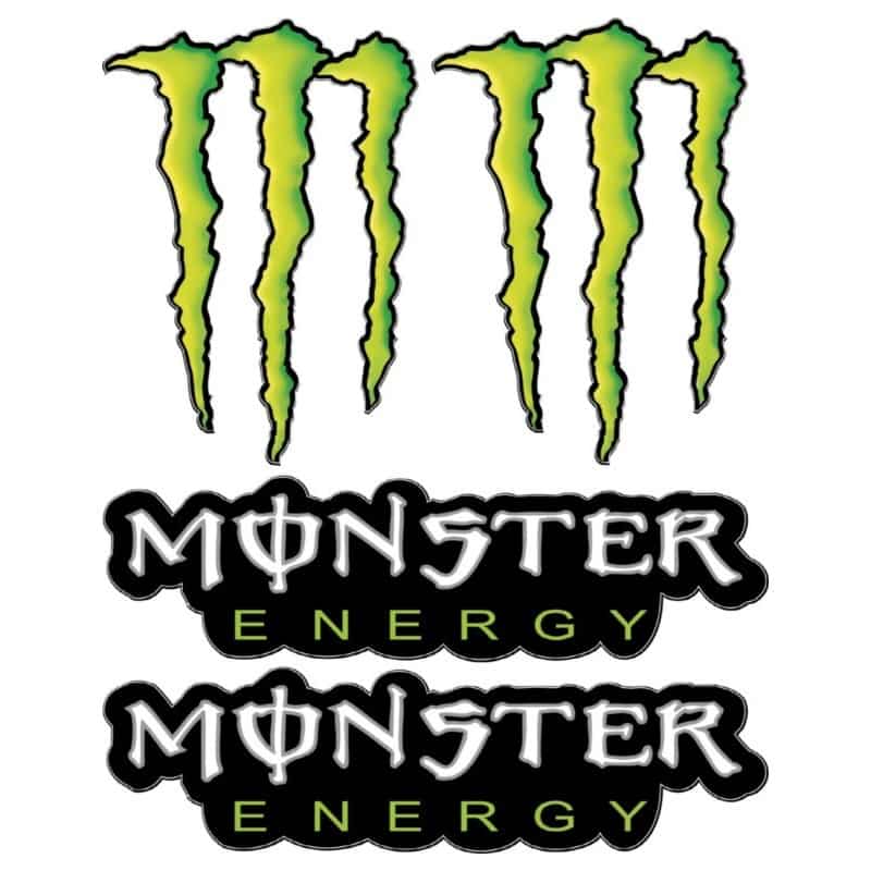 4 Stickers- Autocollants Monster Energy Géant - Art Déco Stickers