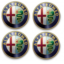 4 stickers autocollants Logos Emblème Alfa Romeo 5x5cm