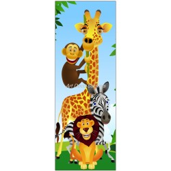 Sticker de porte enfant Animaux de la jungle