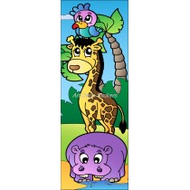 Sticker de porte enfant Girafe