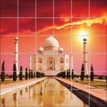 Sticker carrelage mural déco Taj Mahal