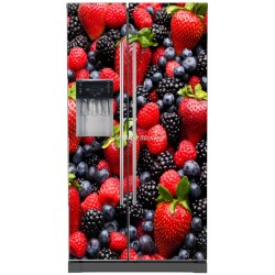Sticker frigo américain électroménager déco cuisine Fruits