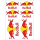 6 Stickers Autocollants Red Bull