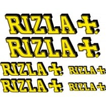 6 Stickers Autocollants Moto RIZLA