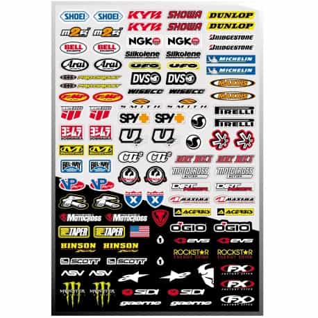 100 stickers autocollants Moto FX1