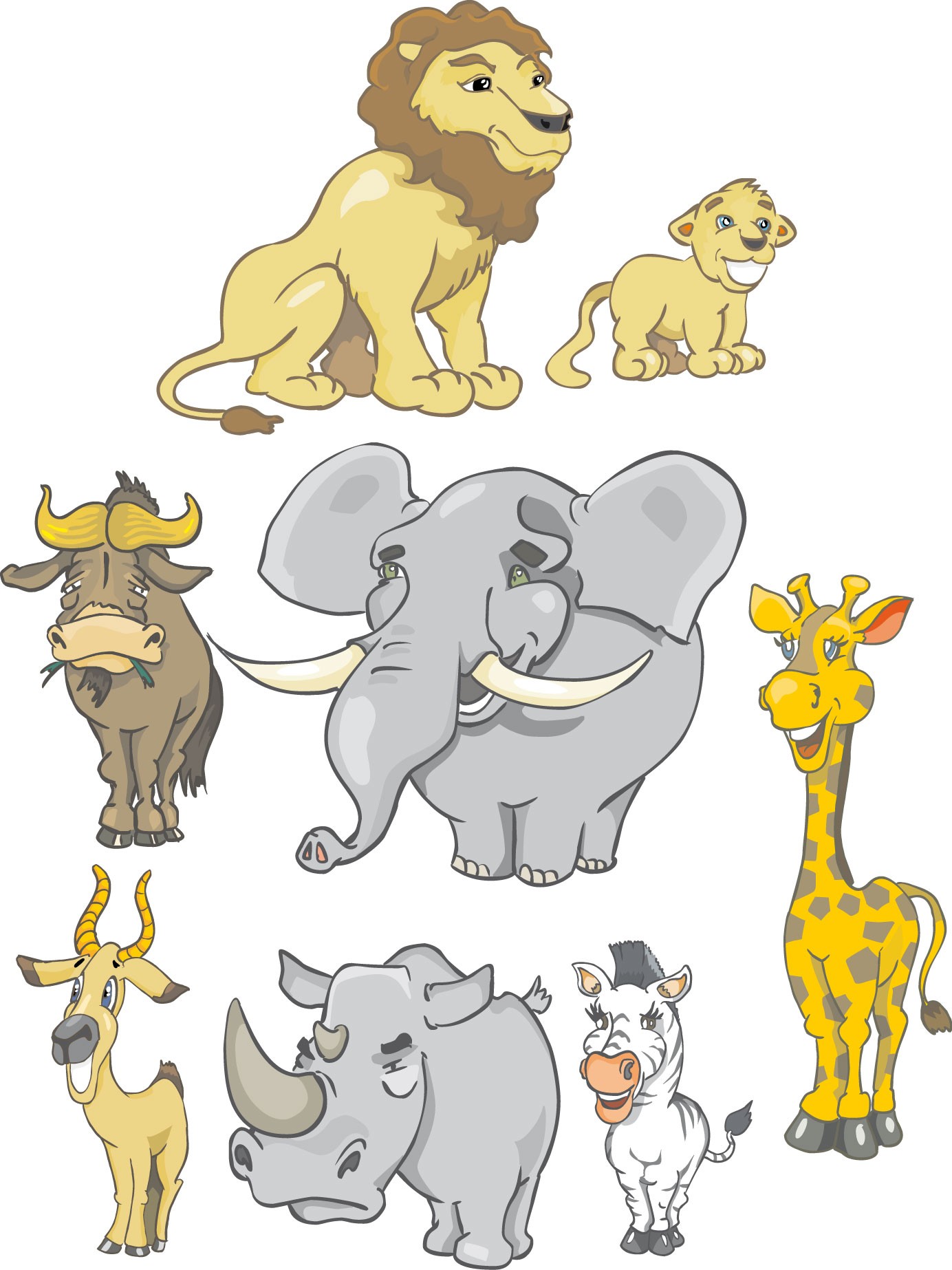 10 cm Dimensions Dimensions de 10 cm à 130cm de hauteur Sticker enfant animaux jungle réf 2639 Stickersnews