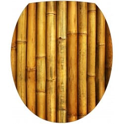Sticker WC, sticker pour abattant de WC Bambous