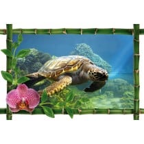 Sticker Bambou déco tortue de mer 
