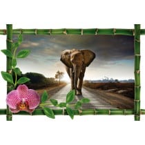 Sticker Bambou déco éléphant 