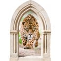 Sticker mural déco léopard 