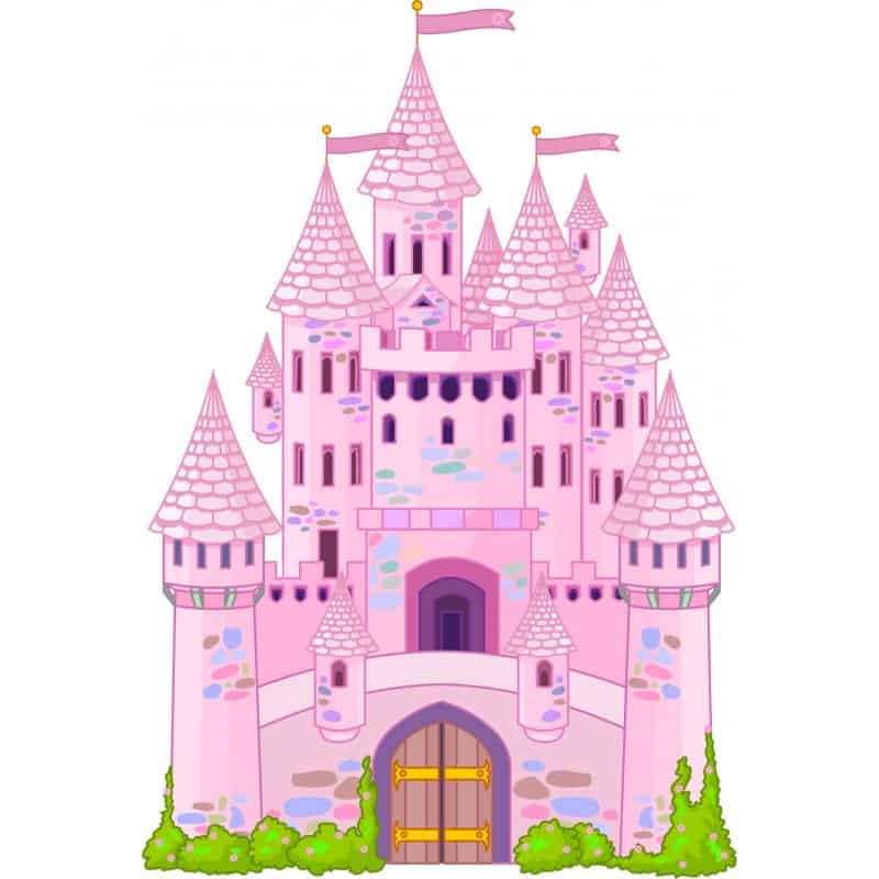 sticker Autocollant enfant Chateau Princesse