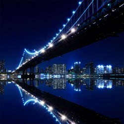 Stickers muraux déco : pont de New York la nuit