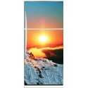 Sticker frigo déco couché soleil montagne 70x170cm