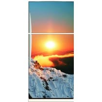 Sticker frigo déco couché soleil montagne 70x170cm