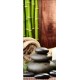 Sticker frigo déco galets bambous spa 70x170cm