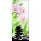 Sticker frigo déco galets orchidée 70x170cm