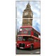Sticker frigo déco bus Londres 70x170cm