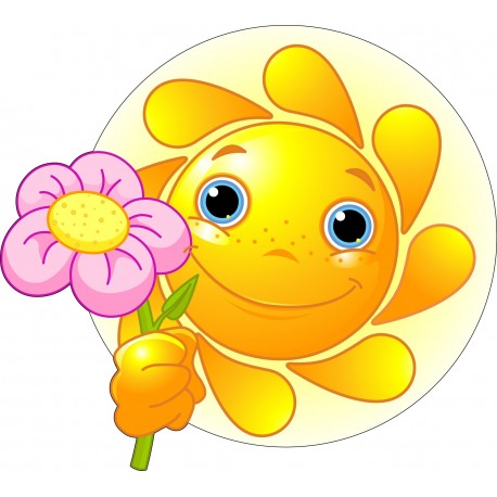 Sticker enfant Fleur soleil