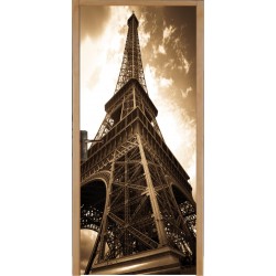 Papier peint porte déco - Tour Eiffel