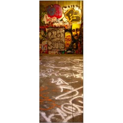 Papier peint porte déco - tag graffiti