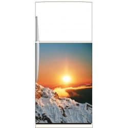 Sticker frigo montagne soleil
