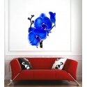 Affiche poster orchidée bleu 