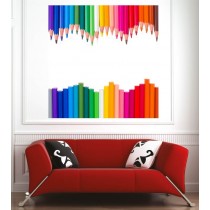 Affiche poster crayons de couleurs 