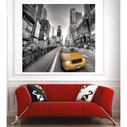 Affiche poster ville New York taxi 