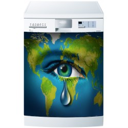 Stickers lave vaisselle Oeil planète