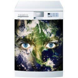 Stickers lave vaisselle Yeux planète