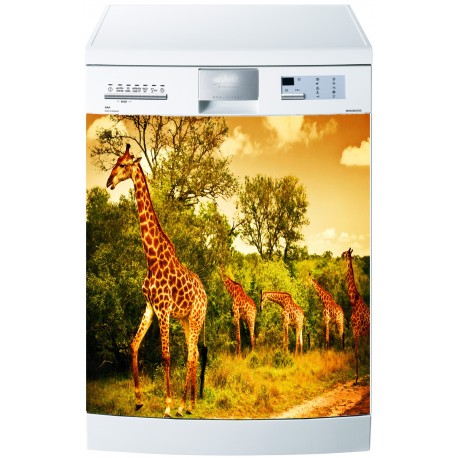 Stickers lave vaisselle ou magnet lave vaisselle Girafe