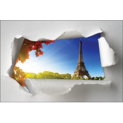 Sticker Trompe l'oeil Tour Eiffel